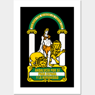 Escudo oficial (emblema) de Andalucía, España Posters and Art